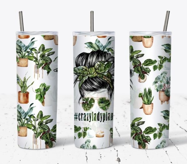 Folle aux plantes - Tasse thermos 20oz