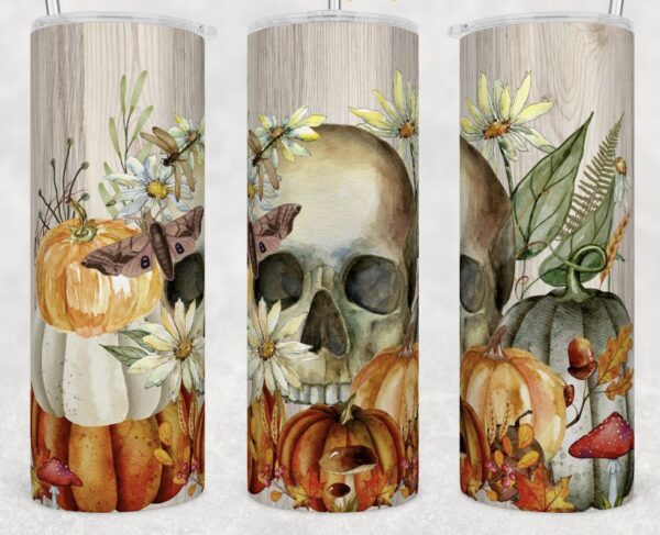 Crâne d’automne - Tasse thermos 20oz